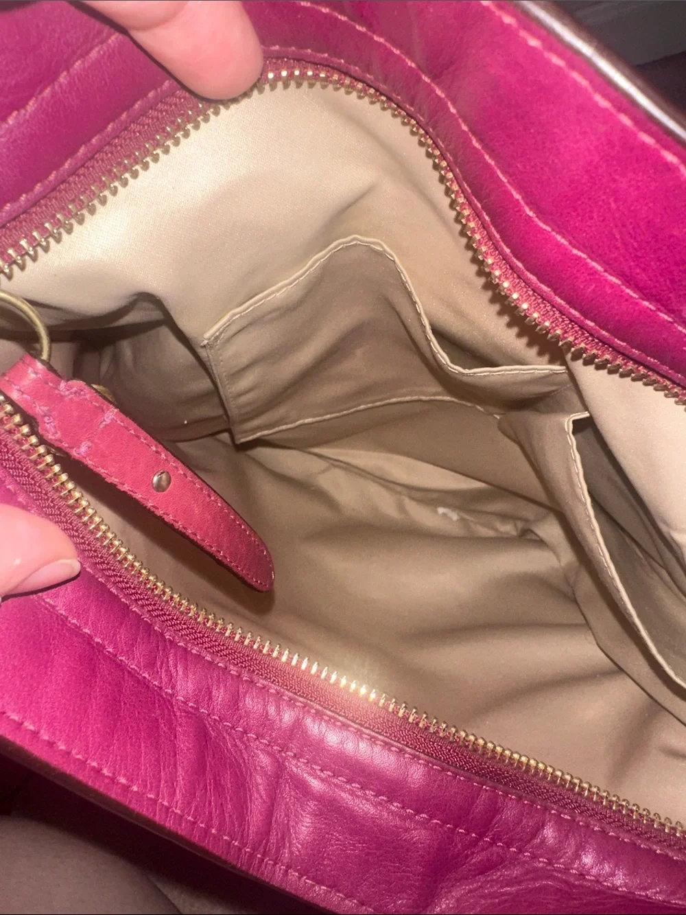 Coach Colette Hobo Bag Vibrant Pink Gold Hardware
